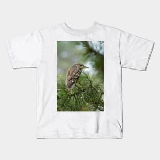 Juvenile Black-Crowned Night Heron Kids T-Shirt